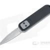 D Rocket Design/ARS Mini 007 Double Edge Stonewashed Nitro-V Black Aluminum Top Slide DA OTF Automatic 0017