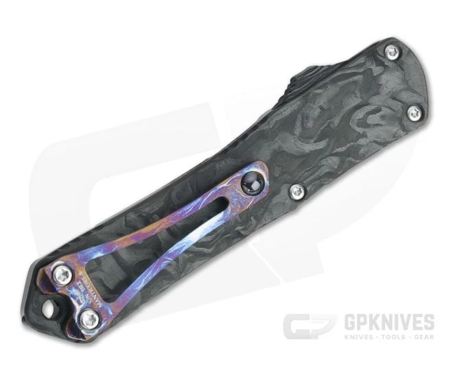 Heretic Custom Manticore-S D/E Vegas Forge Damascus Stainless Marbled Carbon Fiber OTF Automatic 002 2 Heretic Custom Manticore-S D/E Vegas Forge Damascus Stainless Marbled Carbon Fiber OTF Automatic 002 - Image 2