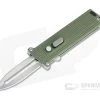 D Rocket Design Tallin Satin M390 Green G10 Single Action CA Legal OTF Automatic