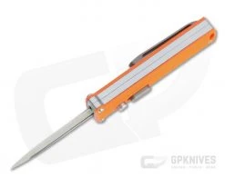 D Rocket Design Tallin Satin M390 Orange G10 Single Action CA Legal OTF Automatic -Daggers Online Shop 0049 3