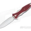 Hinderer Knives Maximus 3.5" Folding Dagger Red G10 Satin Standoff