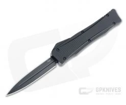 Boker Plus Lhotak Eagle Dagger Black D2 Black Aluminum Double Action OTF Automatic 06EX222
