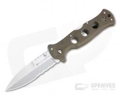 Cold Steel Gunsite Counter Point Part Serrated AUS10A FDE Griv-Ex Back Lock Folder 10ABV3