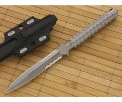 Microtech ADO Dagger Bead Blast Serrated