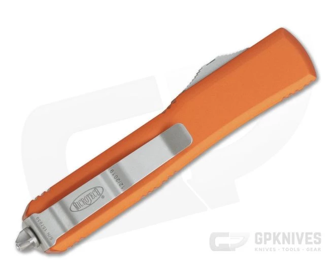 Microtech Ultratech Orange CC Stonewashed M390 Bayonet OTF Automatic Knife 120-10OR 2 Microtech Ultratech Orange CC Stonewashed M390 Bayonet OTF Automatic Knife 120-10OR - Image 2