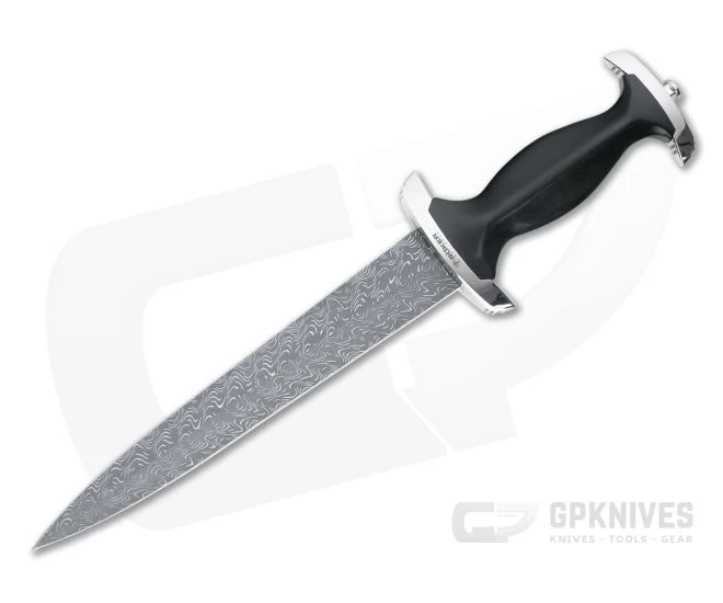 Boker Solingen Swiss Dagger Nichols Mosaic Damascus Ebony Wood Fixed Blade 121552DAM 1 Boker Solingen Swiss Dagger Nichols Mosaic Damascus Ebony Wood Fixed Blade 121552DAM