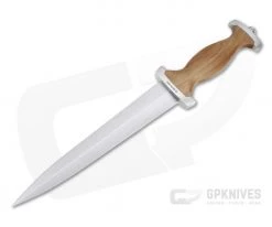 Boker Solingen Swiss Dagger Satin C75 Cherry Wood Fixed Blade 121553