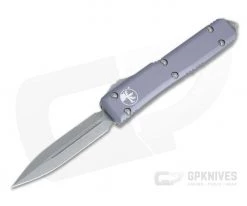 Microtech Ultratech D/E Apocalyptic 204P Double Edge Gray OTF Automatic Knife 122-10APGY