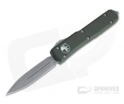 Microtech Ultratech D/E Apocalyptic M390 Double Edge OD Green OTF Automatic Knife 122-10OD