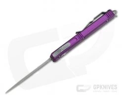 Microtech Ultratech Violet CC CTS-204P Stonewashed Double Edge OTF Automatic Knife 122-10VI -Daggers Online Shop 122 10ccvi 204p 3