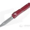 Microtech Ultratech Distressed Red CC D/E Apocalyptic M390 Full Serrated OTF Automatic Knife 122-12DRD