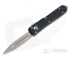 Microtech Ultratech Bronzed 204P Double Edge Black OTF Automatic Knife 122-13