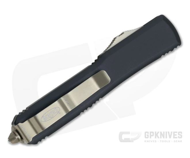 Microtech Ultratech Bronzed 204P Double Edge Black OTF Automatic Knife 122-13 2 Microtech Ultratech Bronzed 204P Double Edge Black OTF Automatic Knife 122-13 - Image 2