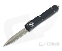 Microtech Ultratech D/E Bronzed M390 Double Edge Black OTF Automatic Knife 122-13