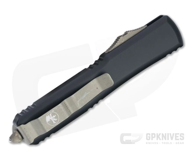 Microtech Ultratech D/E Signature Death Card Bronze Apocalyptic Double Edge OTF Automatic Knife 122-13DCS 2 Microtech Ultratech D/E Signature Death Card Bronze Apocalyptic Double Edge OTF Automatic Knife 122-13DCS - Image 2