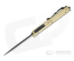 Microtech Ultratech D/E Black 204P Champagne Gold Double Edge OTF Automatic Knife 122-1CG -Daggers Online Shop 122 1cg 204p 3