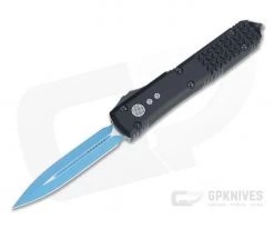 Microtech Ultratech D/E Signature Jedi Knight Blue Double Edge Black OTF Automatic Knife 122-1JK