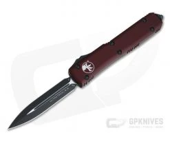 Microtech Ultratech Merlot CC D/E Black M390 Double Edge OTF Automatic Knife 122-1MR