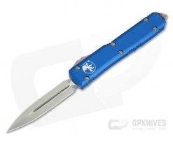 Microtech Ultratech Blue CC Satin CTS-204P Double Edge OTF Automatic Knife 122-4BL