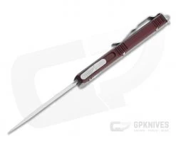 Microtech Ultratech D/E Satin M390 Double Edge Merlot OTF Automatic Knife 122-4MR -Daggers Online Shop 122 4mr m390 3