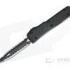 Microtech Ultratech Carbon Fiber Top Double Full Serrated Black CTS-204P OTF Automatic Knife 122-D3CFT