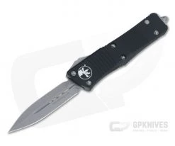 Microtech Troodon D/E Double Edge Standard Apocalyptic 204P Black OTF Automatic 138-10AP