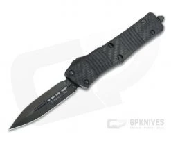 Microtech Troodon Signature D/E DLC 204P Carbon Fiber Top OTF Automatic 138-1DLCTCFS