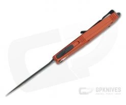 Microtech Troodon D/E Black Double Edge CTS-204P Orange OTF Automatic 138-1OR 5 Microtech Troodon D/E Black Double Edge CTS-204P Orange OTF Automatic 138-1OR -Daggers Online Shop 138 1or 204p 3