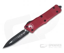 Microtech Troodon D/E Black Double Edge M390 Red OTF Automatic 138-1RD