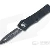 Microtech Troodon D/E Standard Tactical Black M390 OTF Automatic 138-1T