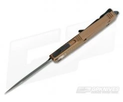 Microtech Troodon D/E Standard Tan Elmax OTF Automatic 138-1TA -Daggers Online Shop 138 1ta elmax 3