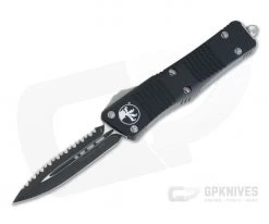 Microtech Troodon D/E Full Serrated Black CTS-204P OTF Automatic 138-3