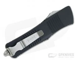 Microtech Troodon D/E Stonewashed Double Full Serrated XHP Black OTF Automatic 138-D12 -Daggers Online Shop 138 d12 xhp 2