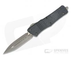 Microtech Combat Troodon Signature D/E Bronzed Standard 204P Carbon Fiber Top OTF Automatic 142-13CFS
