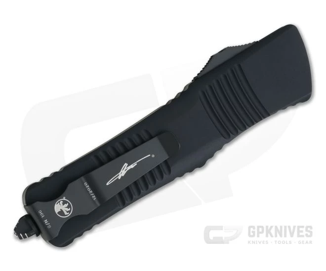 Microtech Combat Troodon Signature D/E Damascus Standard Ringed Hardware OTF Automatic 142-16S 2 Microtech Combat Troodon Signature D/E Damascus Standard Ringed Hardware OTF Automatic 142-16S - Image 2