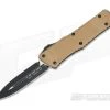 Microtech Combat Troodon D/E Tan G10 Black DLC M390 142-1GTTA