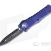 Microtech Combat Troodon D/E Black Plain Elmax Purple OTF Automatic 142-1PU