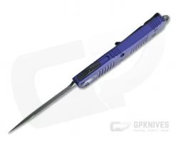 Microtech Combat Troodon D/E Black Plain Elmax Purple OTF Automatic 142-1PU -Daggers Online Shop 142 1pu elmax 3