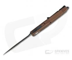 Microtech Combat Troodon Tan D/E Black Plain 204P OTF Automatic 142-1TA -Daggers Online Shop 142 1ta 204p 3