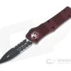 Microtech Combat Troodon Merlot D/E Black Serrated 204P OTF Automatic 142-2MR