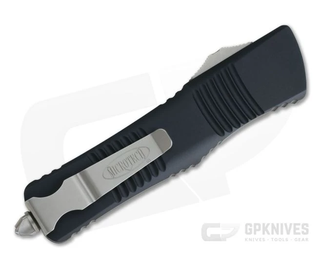 Microtech Combat Troodon Black 204P Fully Serrated Double Edge Automatic 142-D3 2 Microtech Combat Troodon Black 204P Fully Serrated Double Edge Automatic 142-D3 - Image 2