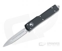 Microtech UTX-70 D/E Stonewashed Standard Double Edge Black OTF Automatic 147-10