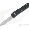 Microtech UTX-70 Stonewashed M390 Full Serrated D/E Black OTF Automatic Knife 147-12