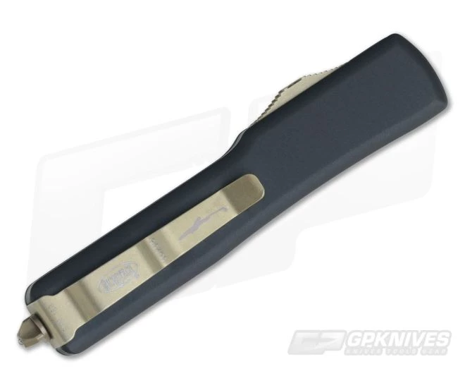 Microtech UTX-70 D/E Damascus Dagger Bronzed OTF Automatic 147-16 2 Microtech UTX-70 D/E Damascus Dagger Bronzed OTF Automatic 147-16 - Image 2