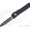 Microtech UTX-70 Tactical Black M390 Plain Double Edge OTF Automatic Knife 147-1T