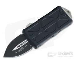 Microtech Exocet Black Plain 204P Double Edge CA Legal OTF Auto 157-1