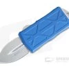 Microtech Exocet Stonewashed XHP Plain Double Edge Blue CA Legal OTF Auto 157-10BL