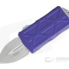 Microtech Exocet Purple Handle Stonewashed Plain Double Edge CA Legal OTF Auto 157-10PU