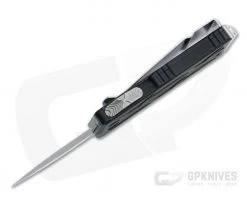 Microtech Exocet D/E Stonewashed Full Serrated Double Edge Black CA Legal OTF Automatic 157-12 -Daggers Online Shop 157 12 3