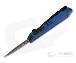 Microtech Exocet Black Plain Double Edge Blue CA Legal OTF Auto 157-1BL -Daggers Online Shop 157 1bl 204p 3